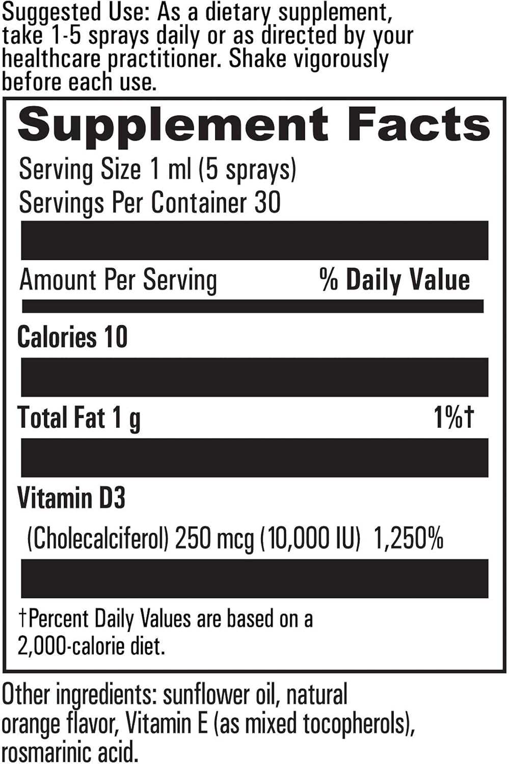 High Potency Vitamin D3 Liquid Drops for Optimal Health - 10000 IU