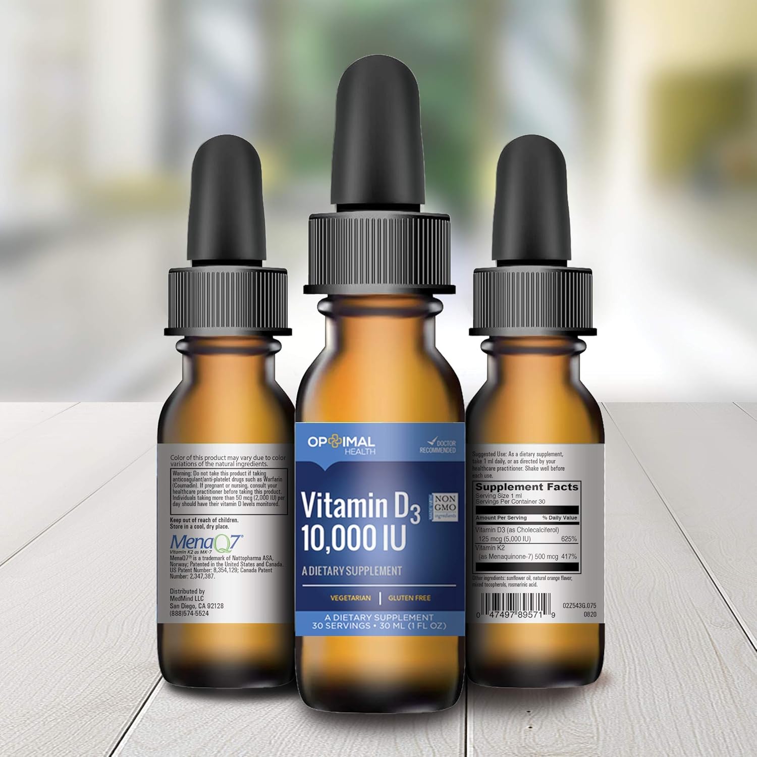 High Potency Vitamin D3 Liquid Drops for Optimal Health - 10000 IU