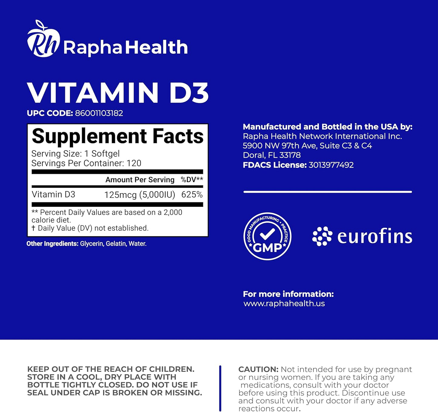 High Potency Vitamin D3 Supplement - 5000 IU for Immune, Bone, Cardiovascular Support | Mood & Muscle Boost | 120 Softgels