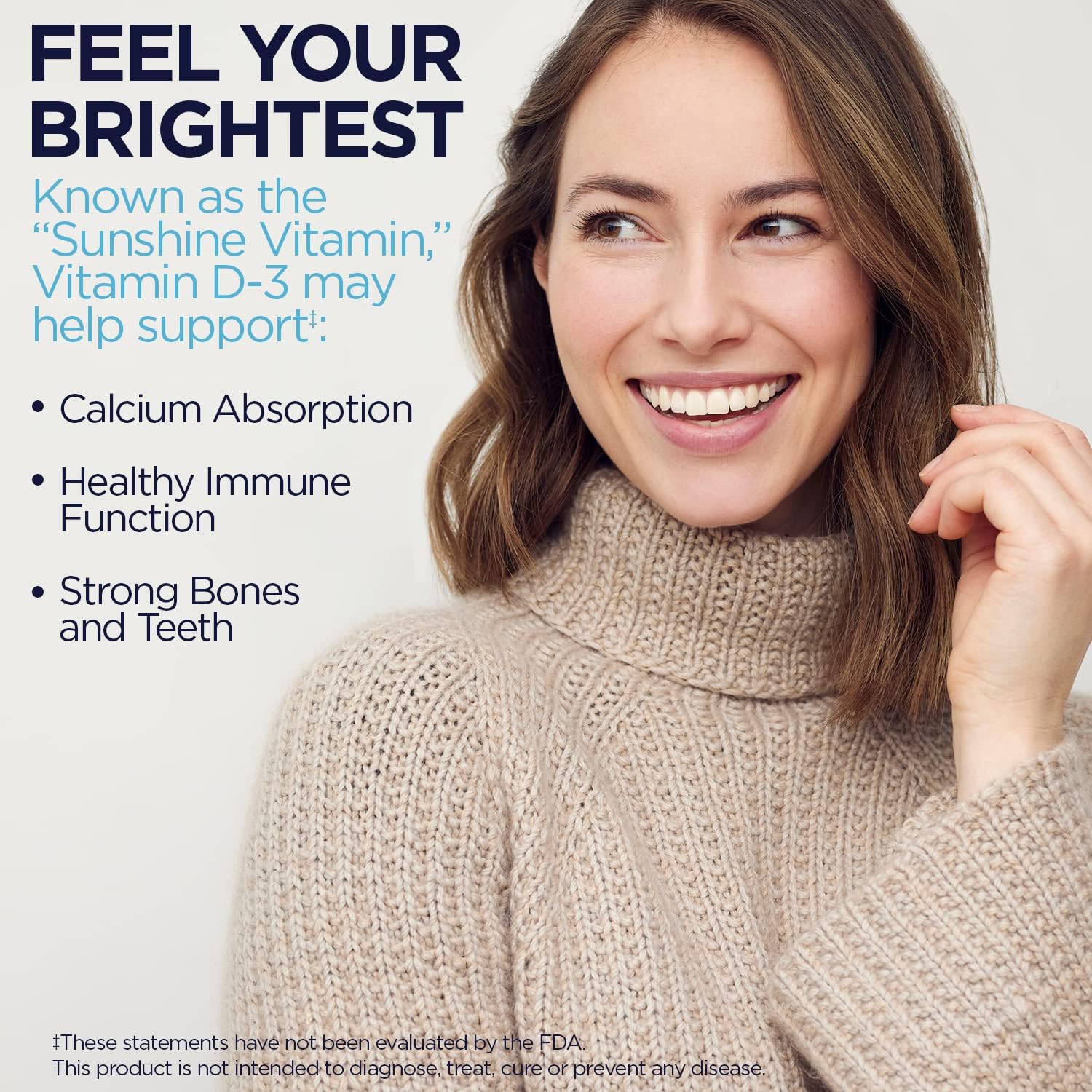 High Potency Vitamin D3 Tablets for Bone Health & Immune Support - 10000 IU, 250 mcg, 120 Tablets