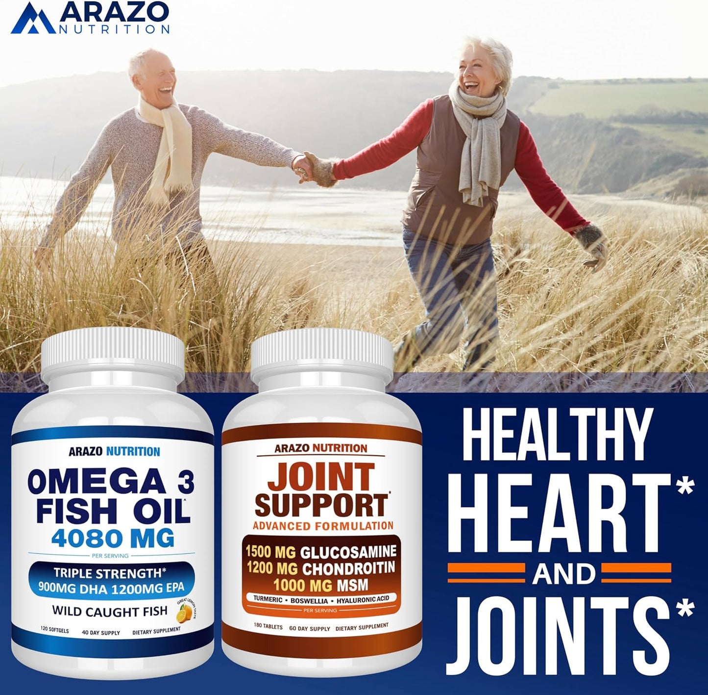 High Potency Wild Caught Omega 3 Fish Oil Softgels with Lemon Flavor - 120 Softgels, 4080mg - EPA 1200mg, DHA 900mg - Burpless
