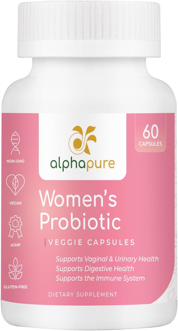 High Potency Women's Probiotic with Prebiotics & Cranberry - 60 Veg Caps, 50 Billion CFUs, 14 Strains - Digestive & Urinary Health - Daily Support