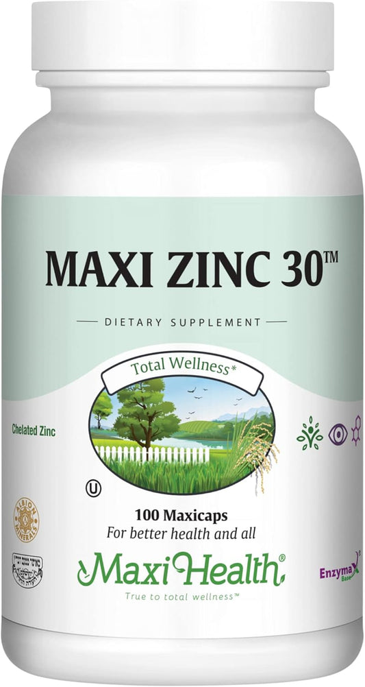 High Potency Zinc Vitamin with Enzymax for Enhanced Absorption - Immune Support Supplement for Adults - Chelated Zinc Capsules - Kosher & Made in USA - 100 Count