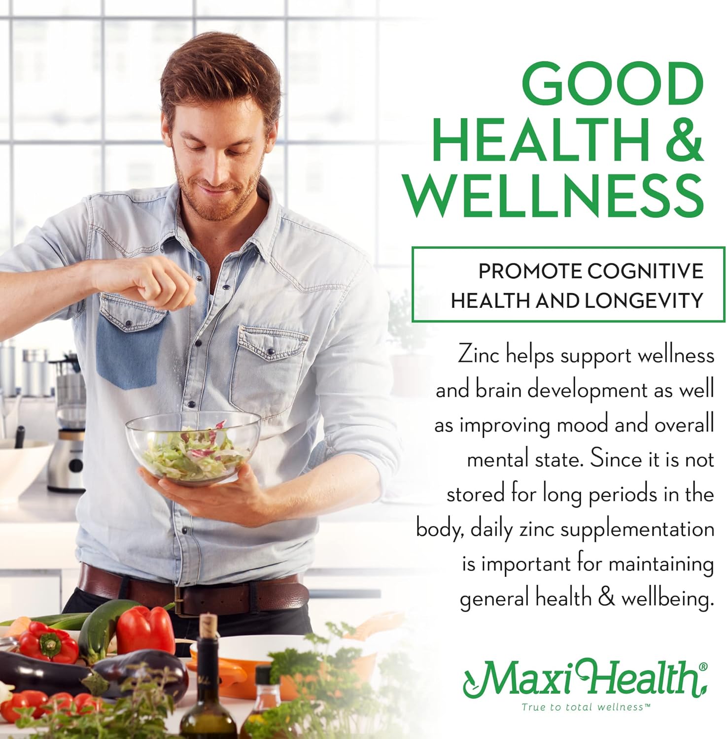 High Potency Zinc Vitamin with Enzymax for Enhanced Absorption - Immune Support Supplement for Adults - Chelated Zinc Capsules - Kosher & Made in USA - 100 Count