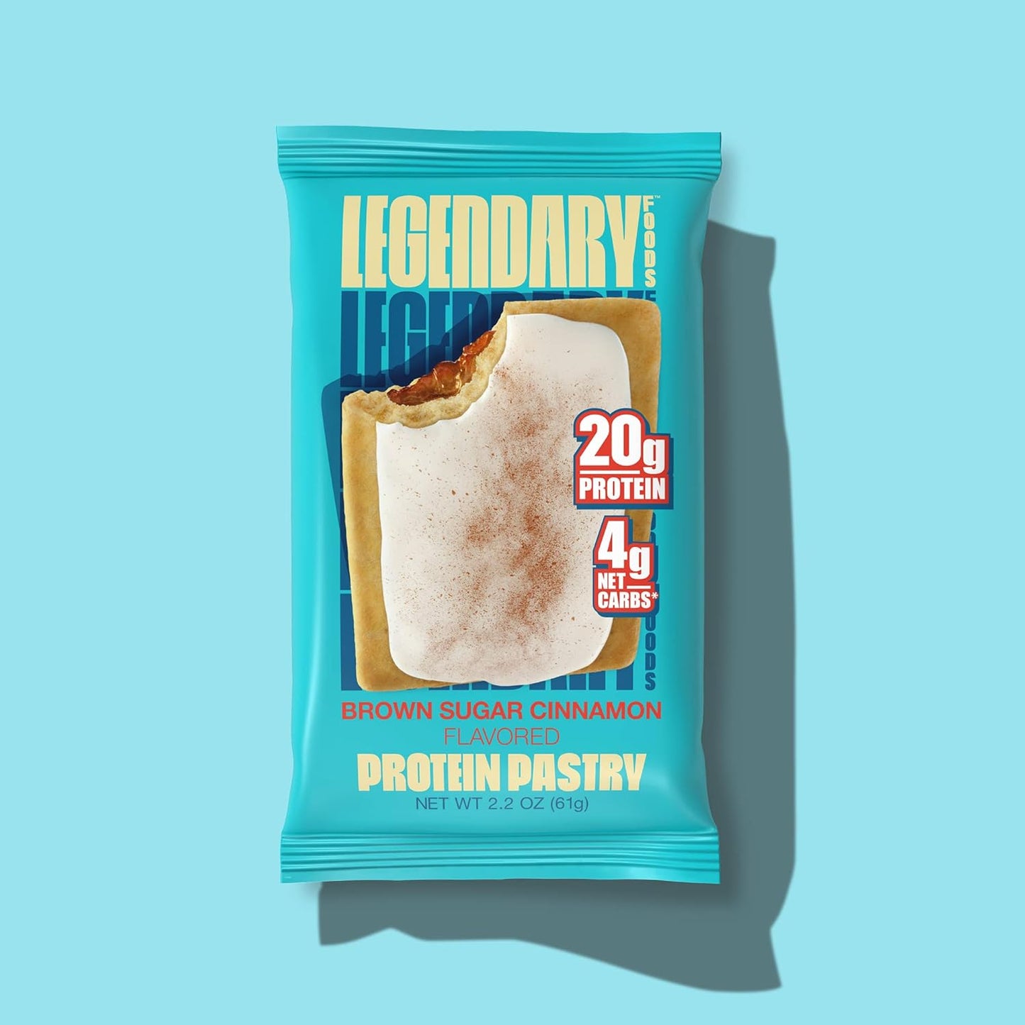 High Protein Brown Sugar Cinnamon Pastry Bars - 9-Pack Bundle, Keto Friendly, Gluten Free, No Sugar Added, Legendary Foods