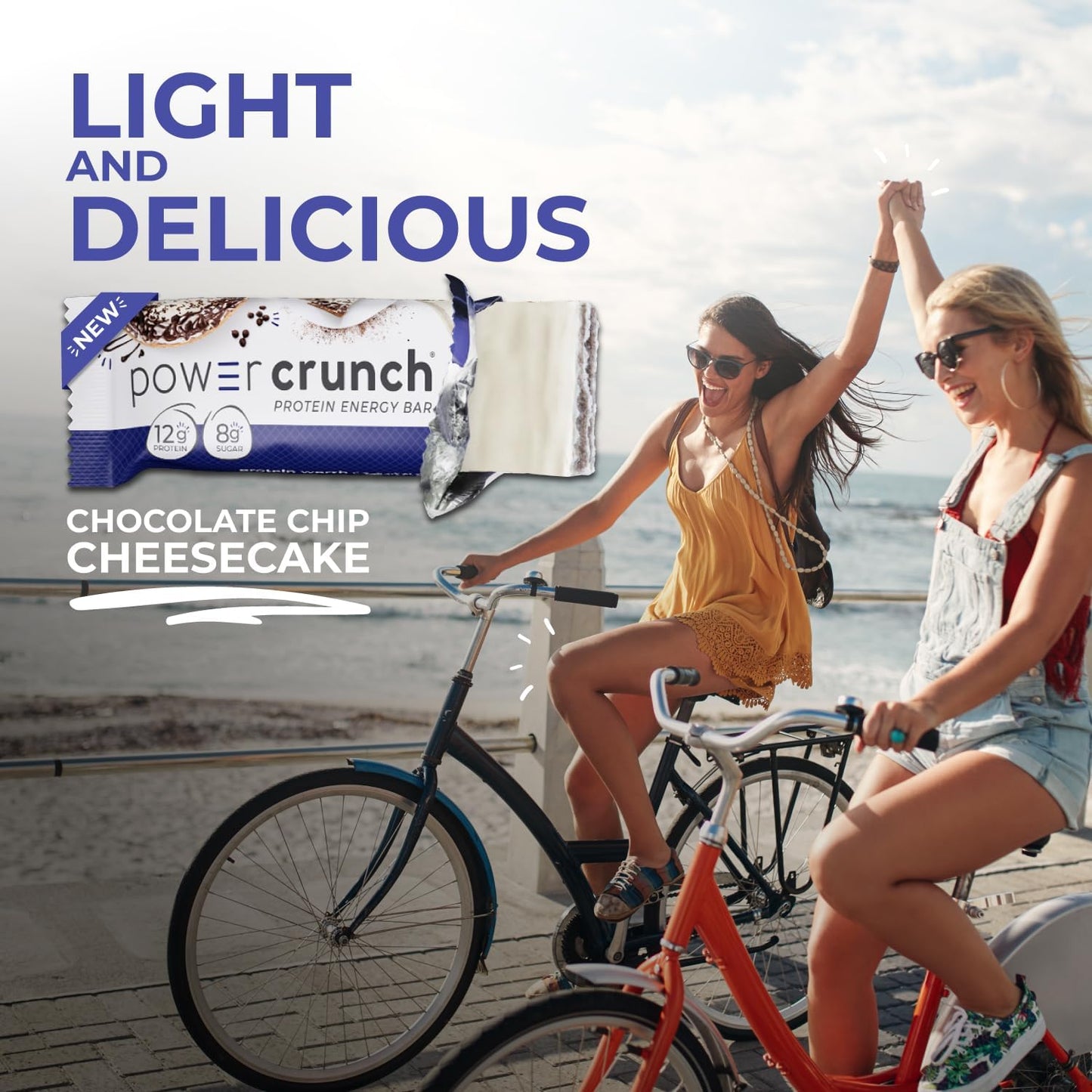 High Protein Chocolate Chip Cheesecake Wafer Bars, 1.4 oz (12 Pack) - Delicious Protein Snacks