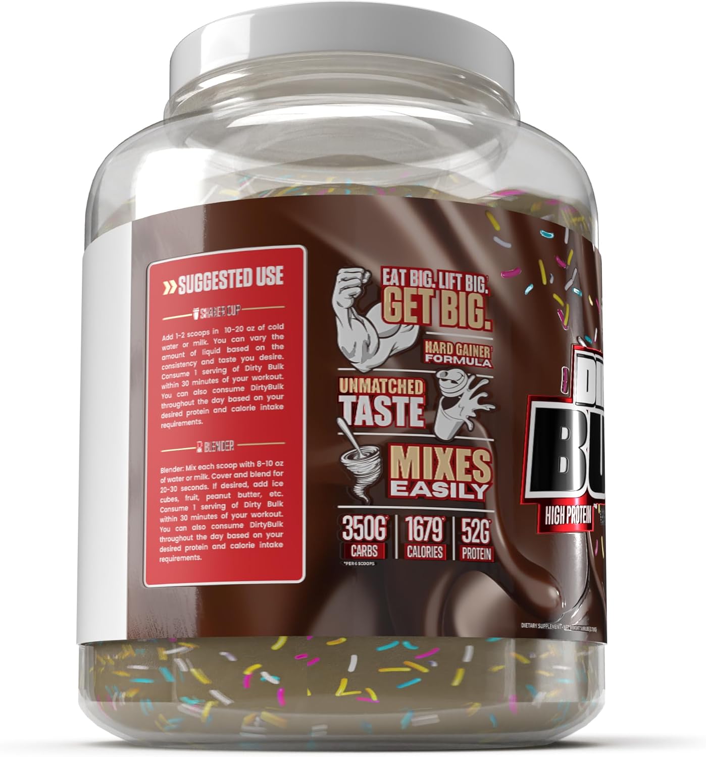 High Protein Chocolate Fudge Pop Weight Gainer Powder for Dirty Bulking - 52g Protein - Sportsman MAN Sports