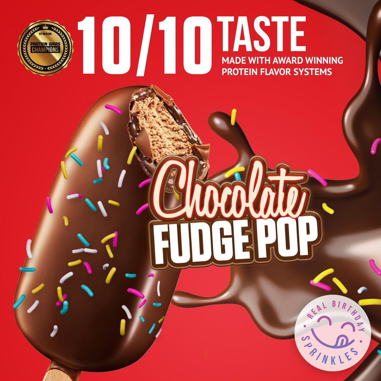 High Protein Chocolate Fudge Pop Weight Gainer Powder for Dirty Bulking - 52g Protein - Sportsman MAN Sports