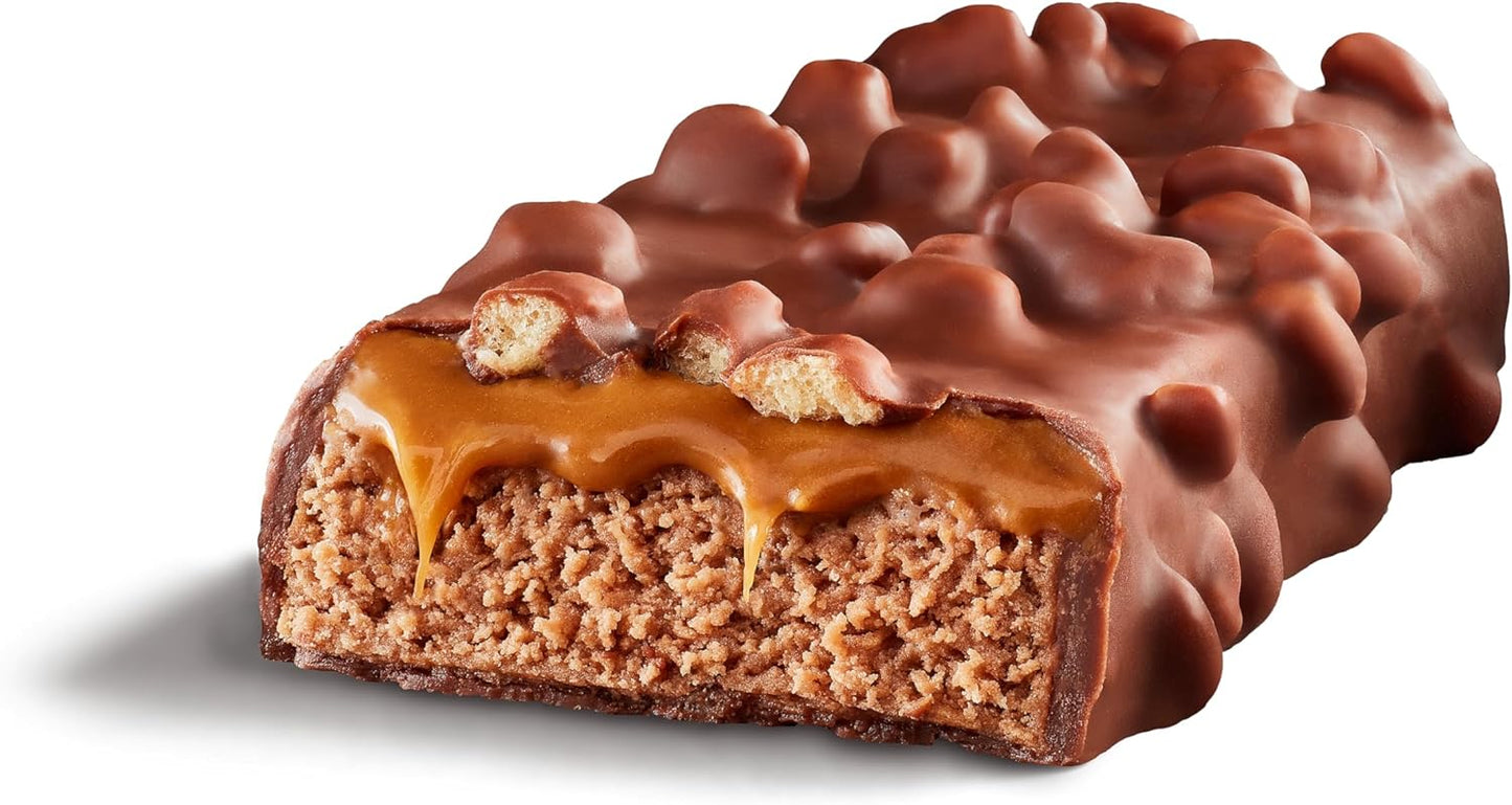 High Protein Chocolate Salted Caramel Snack Bars, 12 Count - FULFIL Brand, Pantry Staple