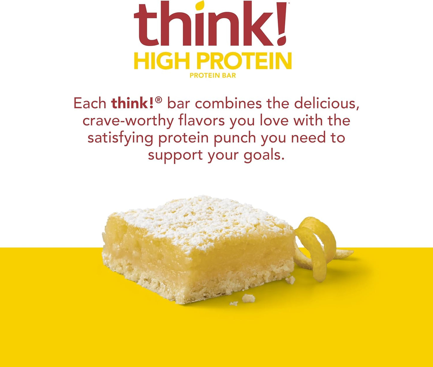 High Protein Lemon Delight Nutrition Bars - Gluten Free & Kosher Friendly - 10 Count Pack, 2.1 Oz Bars