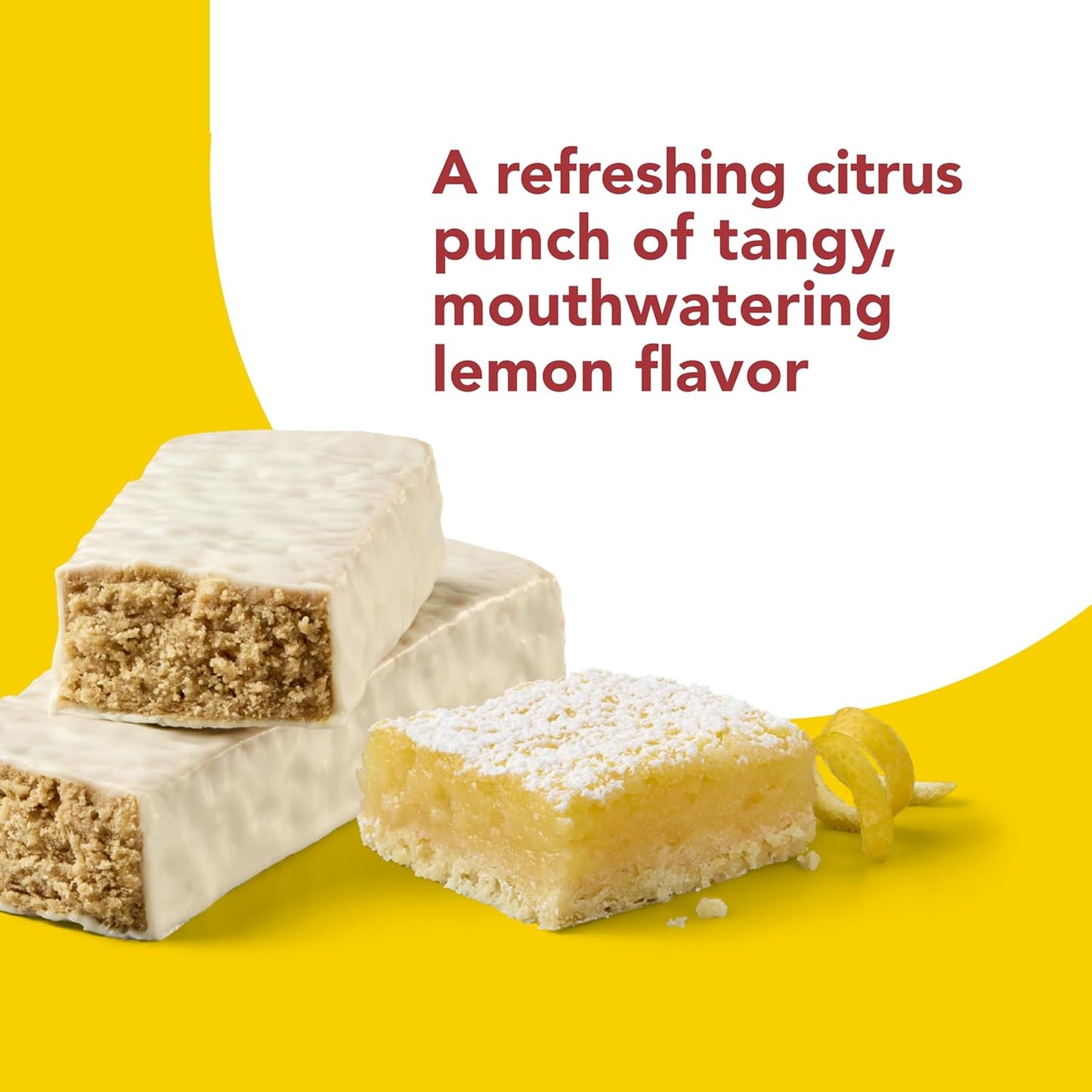 High Protein Lemon Delight Nutrition Bars - Gluten Free & Kosher Friendly - 10 Count Pack, 2.1 Oz Bars