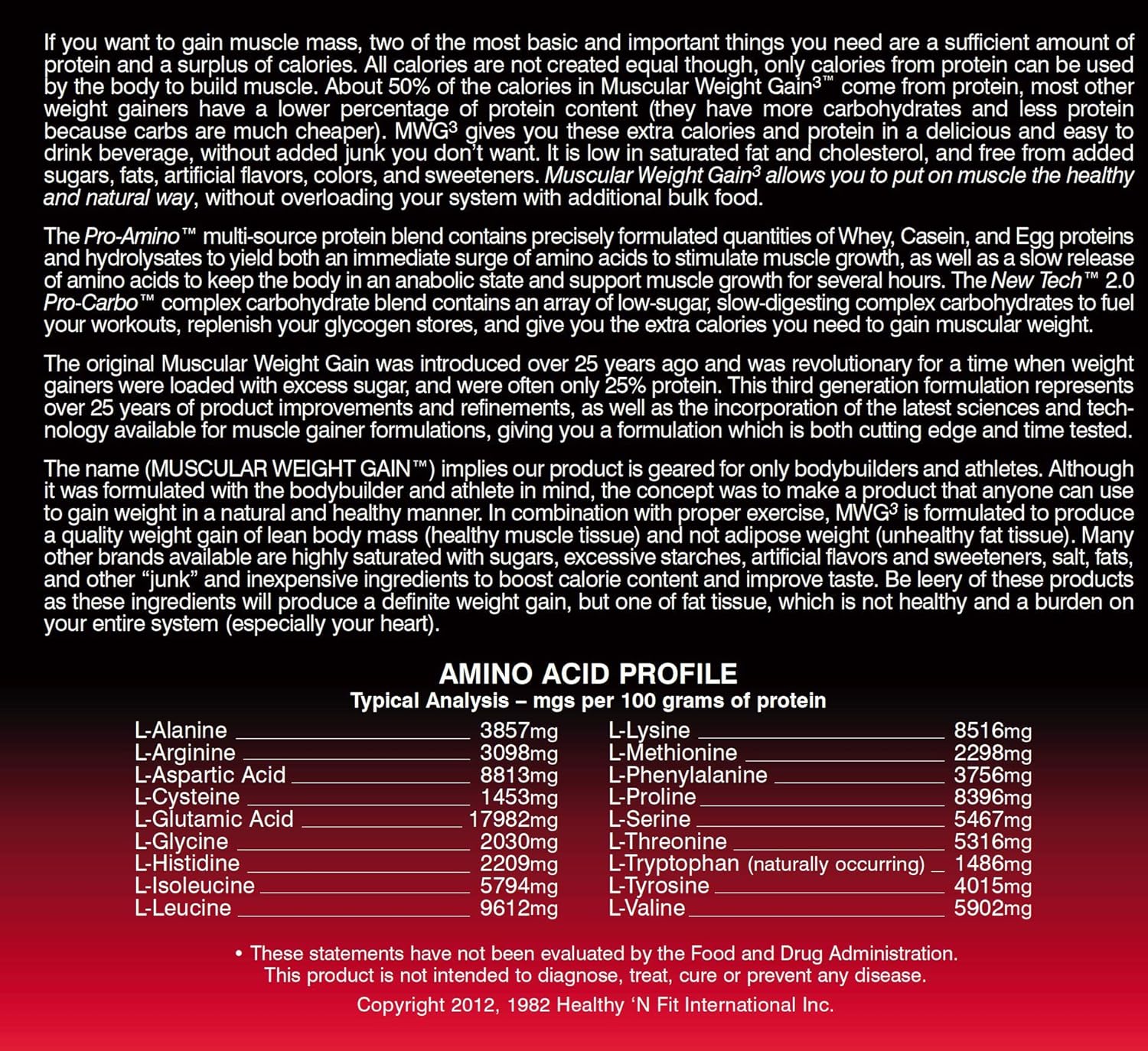 High Protein Muscle Building Supplement: Healthy 'N Fit Muscular Weight Gain v3.0- Natural Vanilla (2.5lb) by America's Top Supplement Brand