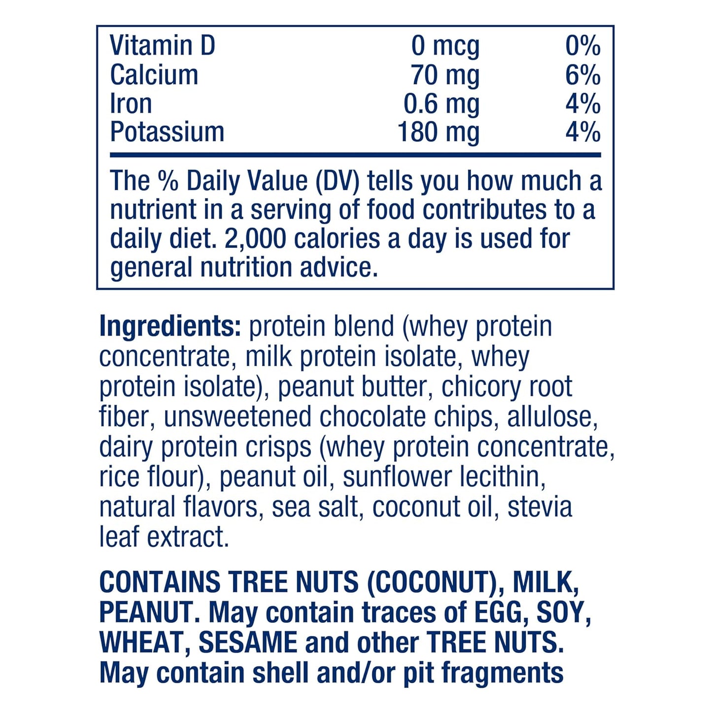 High-Protein Peanut Butter Chocolate Chip Wellness Bars - 16g Protein, 8g Fiber, Low Sugar - Cacao Chips, Whey Isolate Blend, Gluten-Free - 6 Individually Wrapped Snack Bars