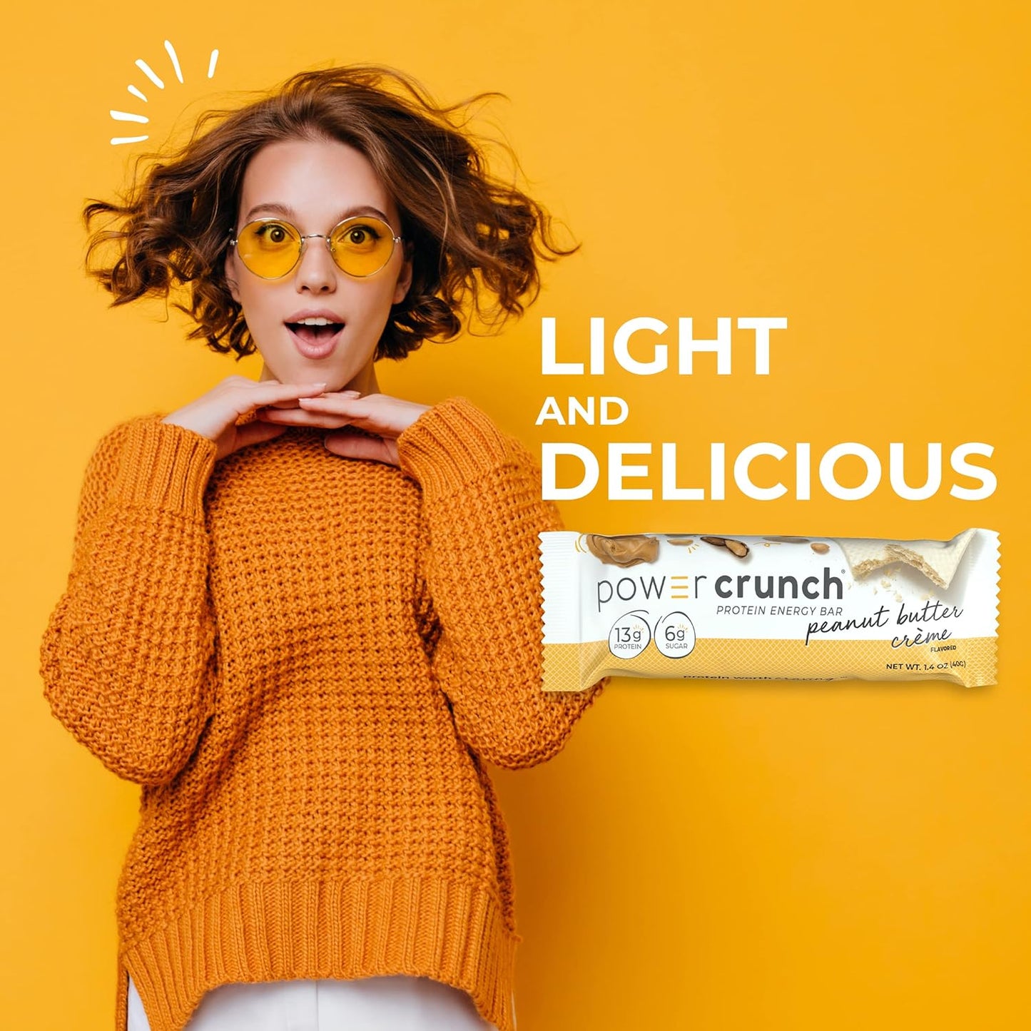 High Protein Peanut Butter Crème Wafer Bars, 1.4 oz (12 Count) - Delicious Power Crunch Snacks
