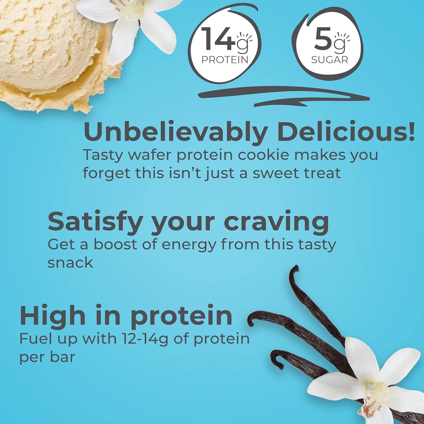 High Protein Power Crunch Wafer Bars - French Vanilla Creme Flavor, 1.4 oz (12 Pack)