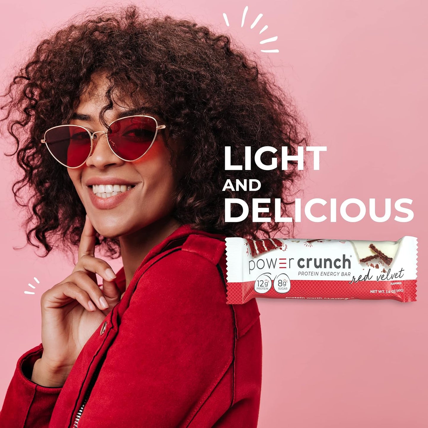 High Protein Red Velvet Wafer Bars, Delicious Snacks (12 Count) - Power Crunch