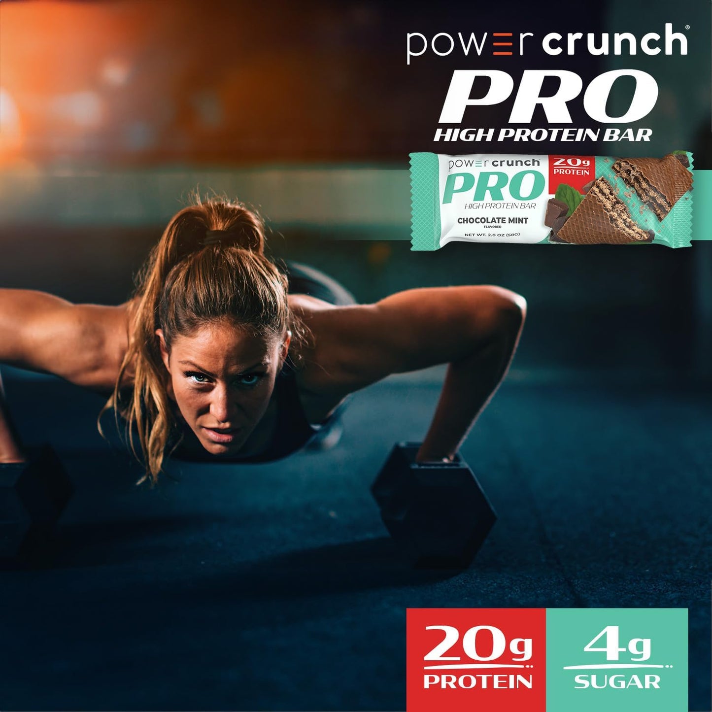 High Protein Snack: Power Crunch PRO Protein Wafer Bars, Chocolate Mint Flavor, 2.0 Ounce (4 Count)