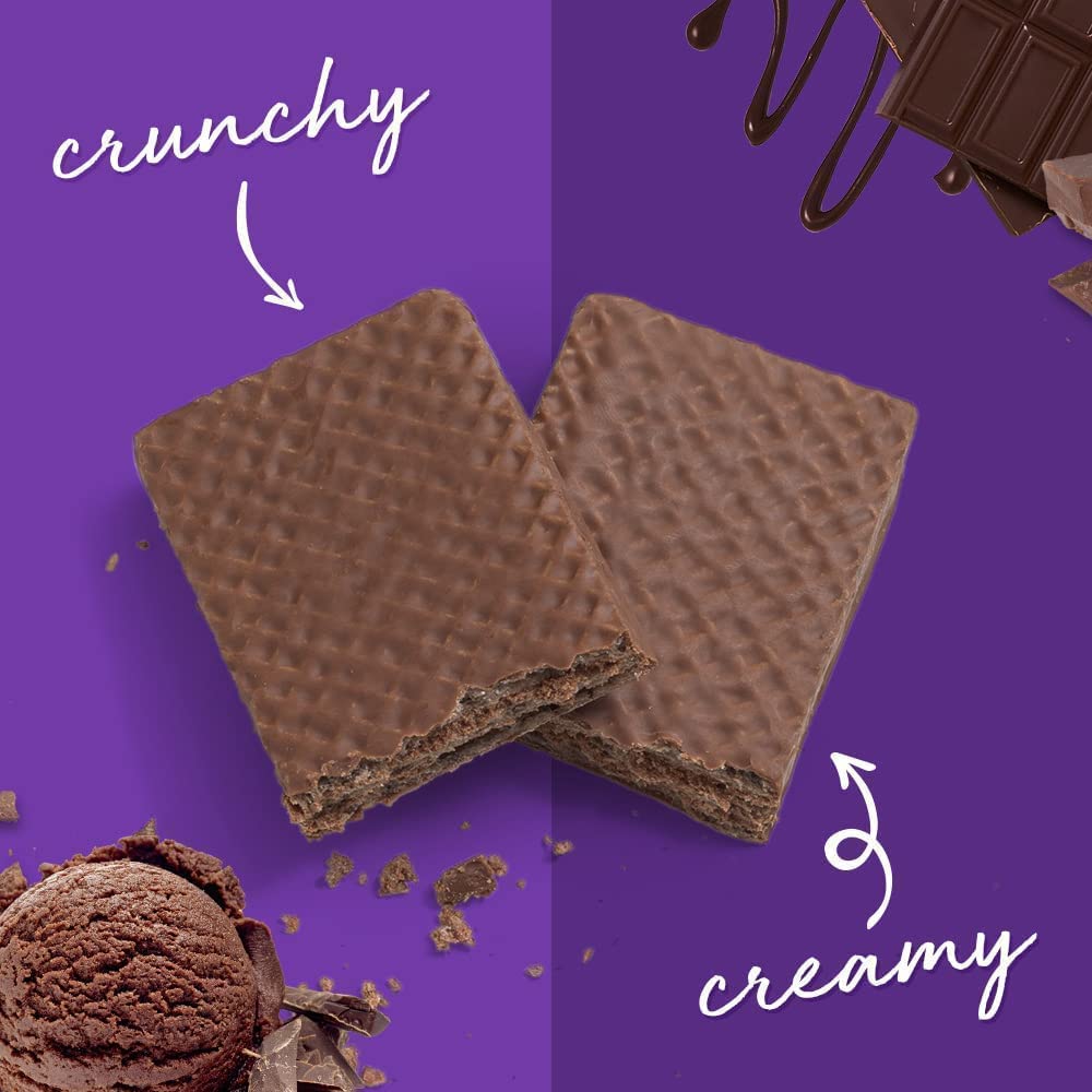 High Protein Triple Chocolate Power Crunch Wafer Bars - 12 Pack, 1.4 oz Delicious Snacks