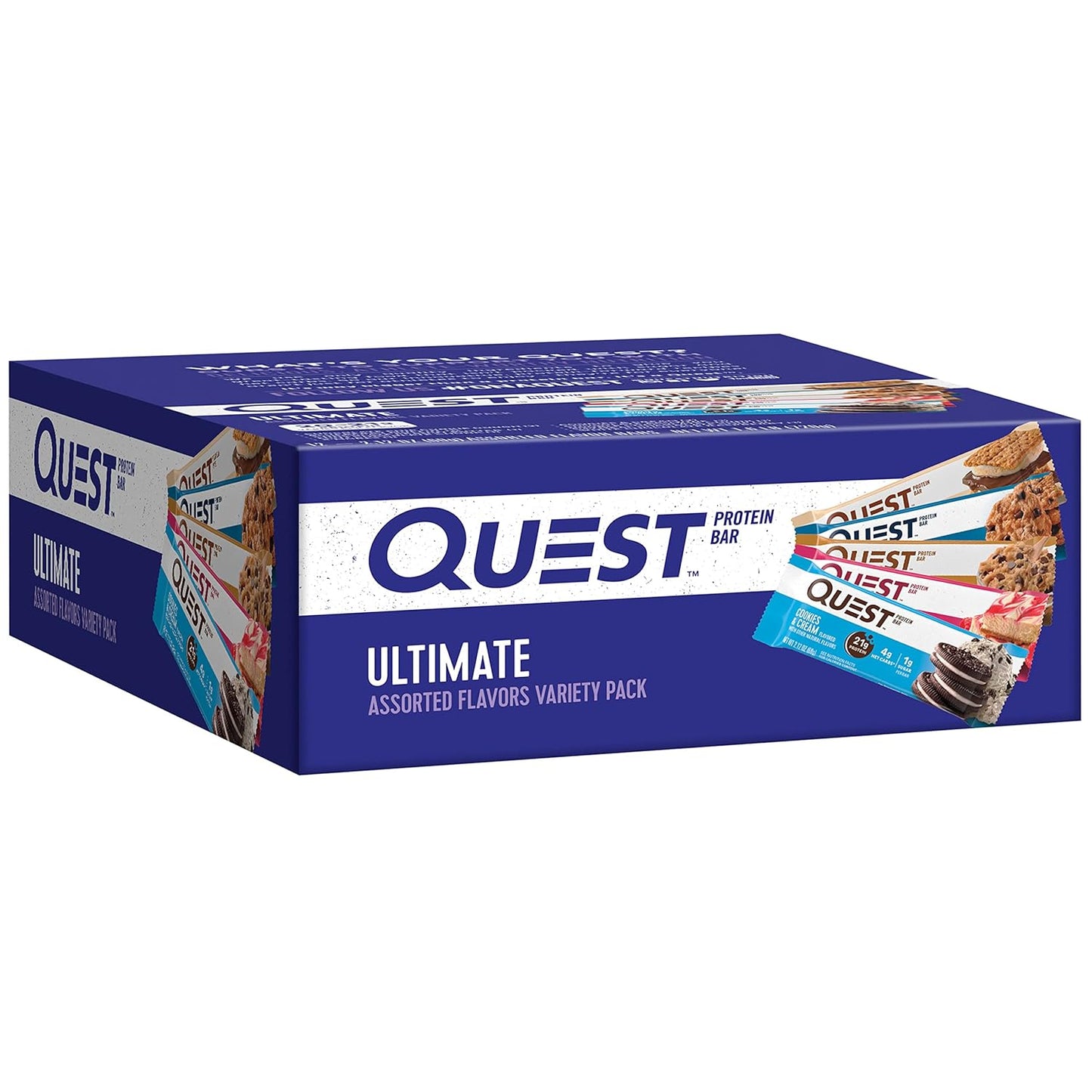 High Protein Variety Pack: 30 Bars, Gluten Free, Pure Protein & Quest Nutrition