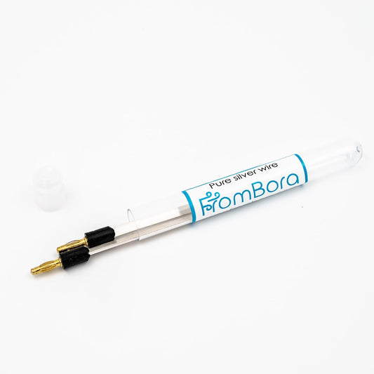 High Purity 99.99% Silver Wire with Connector for Colloidal Silver Generator - 12GA 4" - Includes Certificate of Authenticity