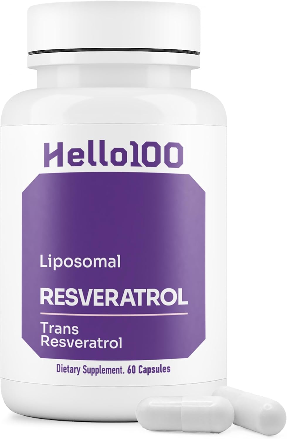 High Purity Liposomal Trans Resveratrol Supplement - 250mg Capsules, Vegan, Antioxidant - 60 Count