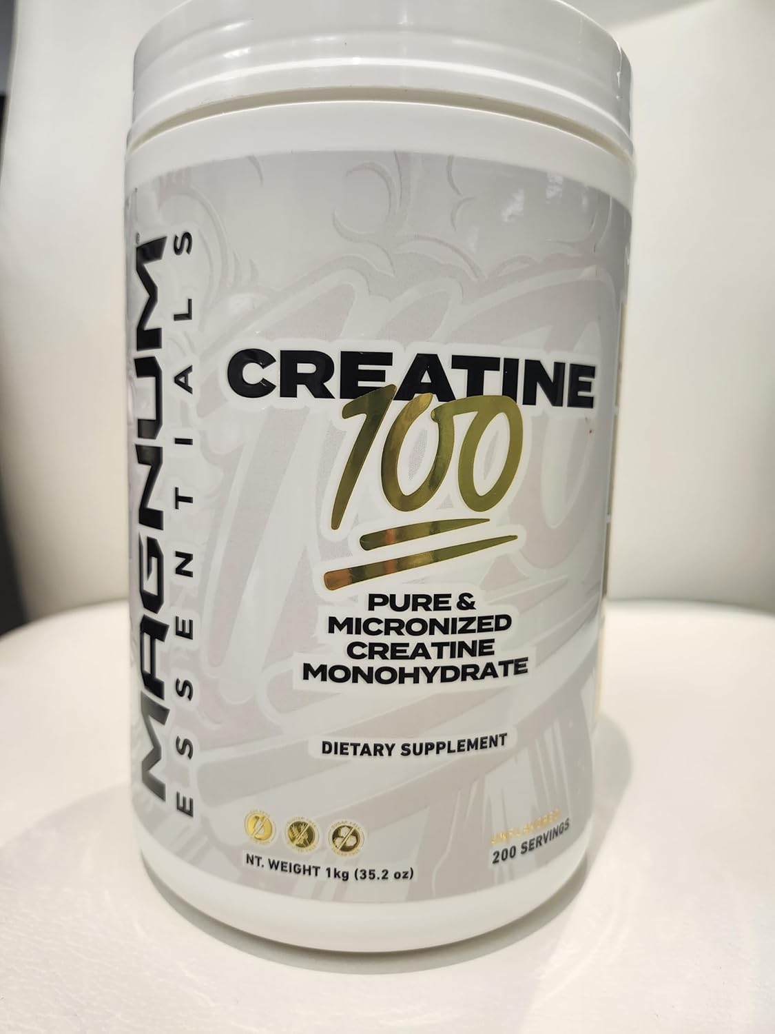 High-Purity Micronized Creatine Monohydrate for Strength & Muscle Growth - 100 to 200 Servings