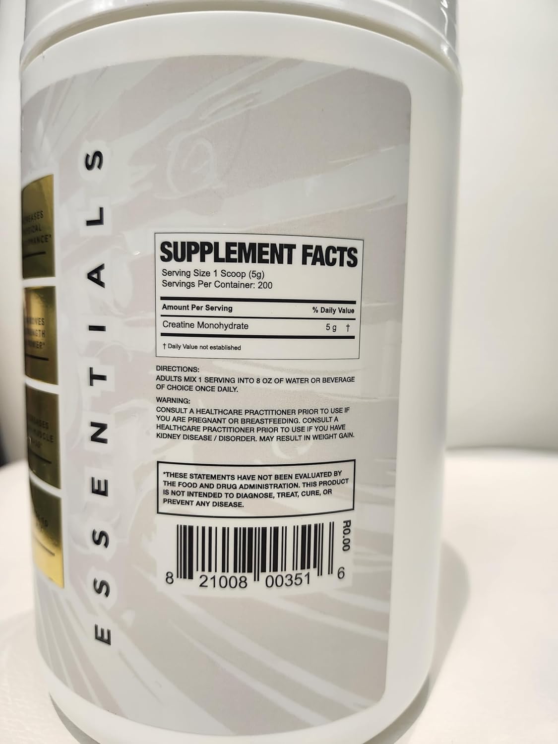 High-Purity Micronized Creatine Monohydrate for Strength & Muscle Growth - 100 to 200 Servings