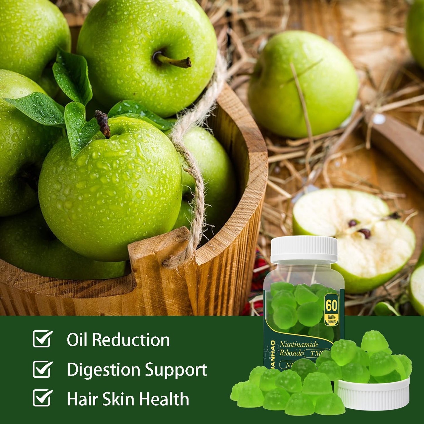 High Purity NMN Supplement Gummies with Resveratrol & Quercetin for Anti-Aging, Energy, Focus - Liposomal Nicotinamide Riboside NAD+ Supplement (2 Box)