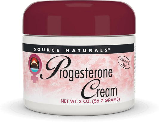 High Purity Progesterone Cream for Women's Health Support - Paraben-Free - 2 Ounce Jar