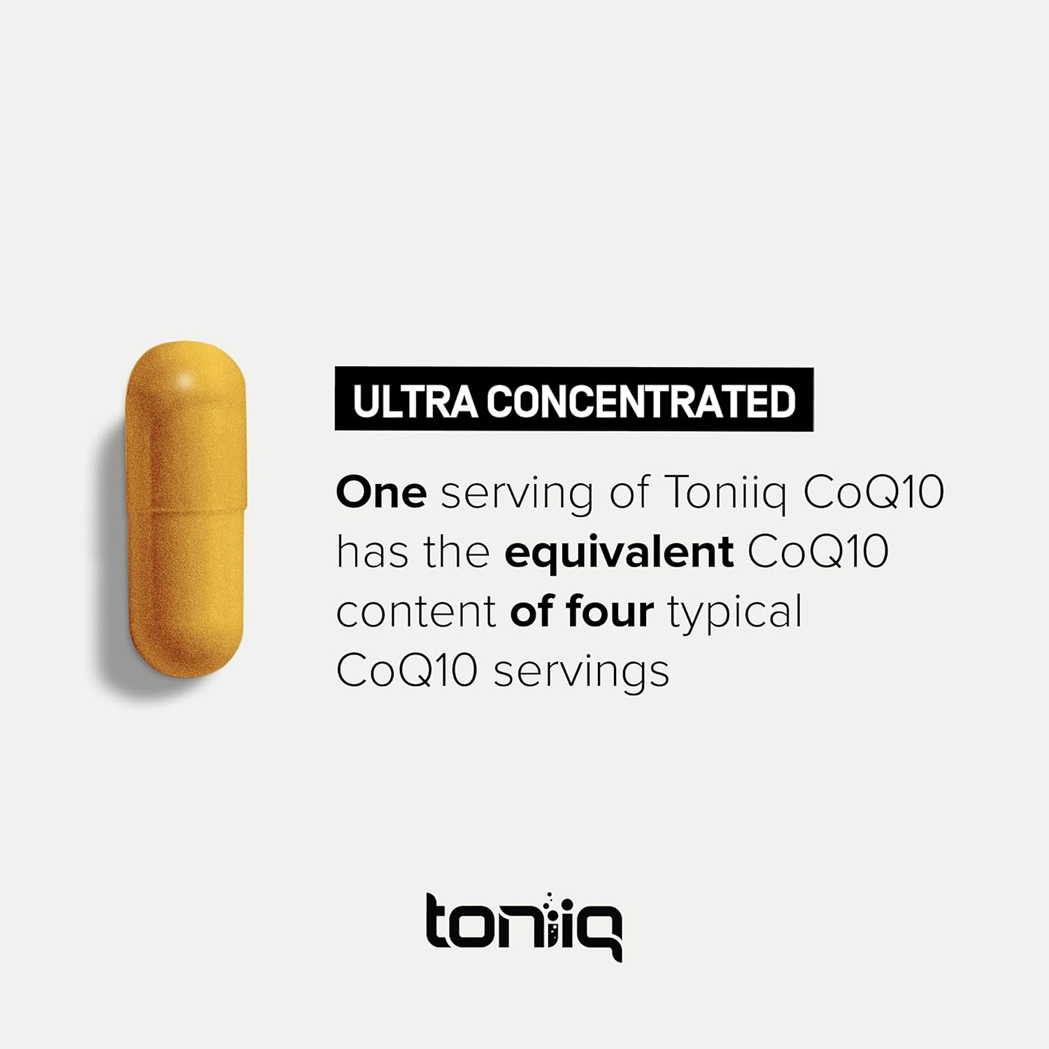 High Purity Toniiq CoQ10 400mg Capsules with MCT Oil - 98% Purified - Third-Party Tested - 120 Veggie Caps
