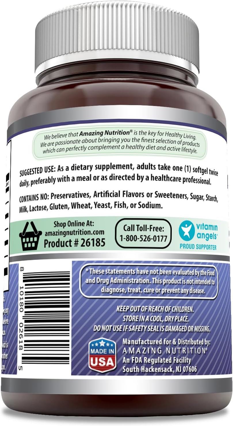 High-Quality 1000mg Borage Oil Supplement Softgels - 90 Count - Non-GMO & Gluten-Free - Made in USA by Amazing Nutrition