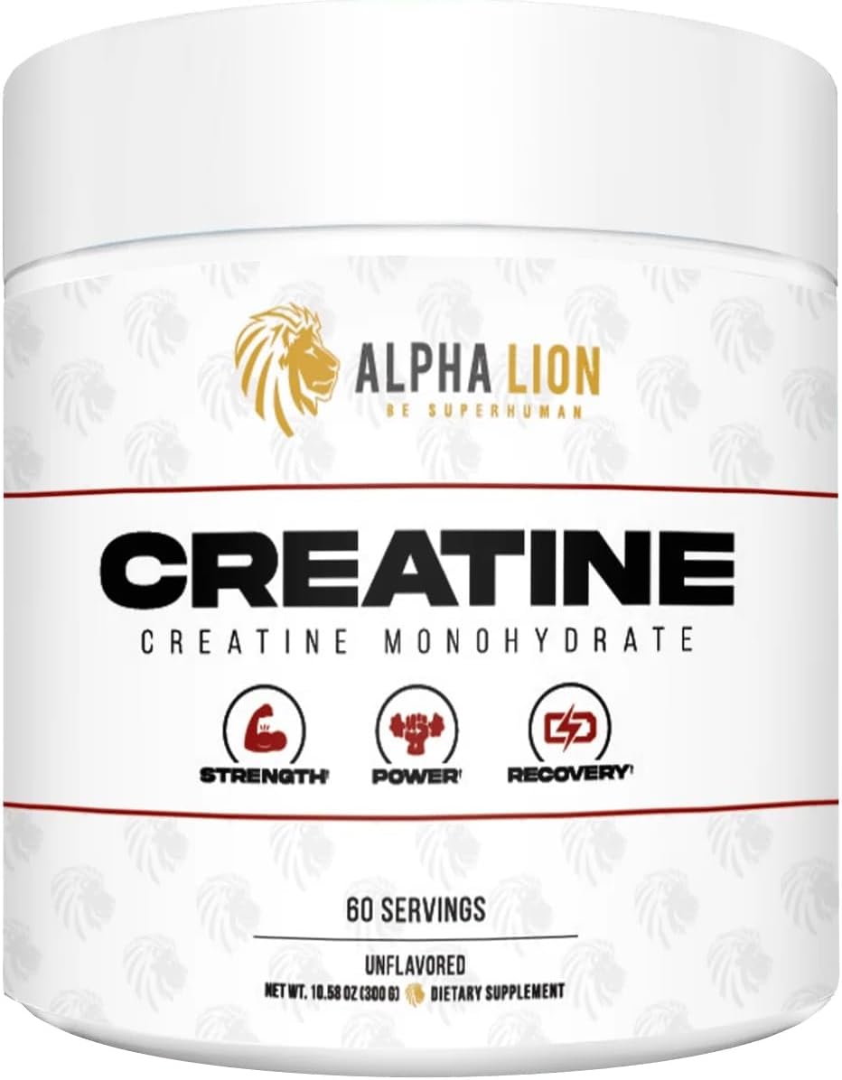High Quality 5000mg Creatine Monohydrate Powder for Muscle Strength - Pure Supplement for Athletic Performance (60 Servings)