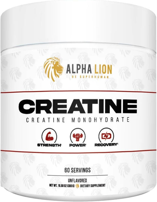High Quality 5000mg Creatine Monohydrate Powder for Muscle Strength - Pure Supplement for Athletic Performance (60 Servings)