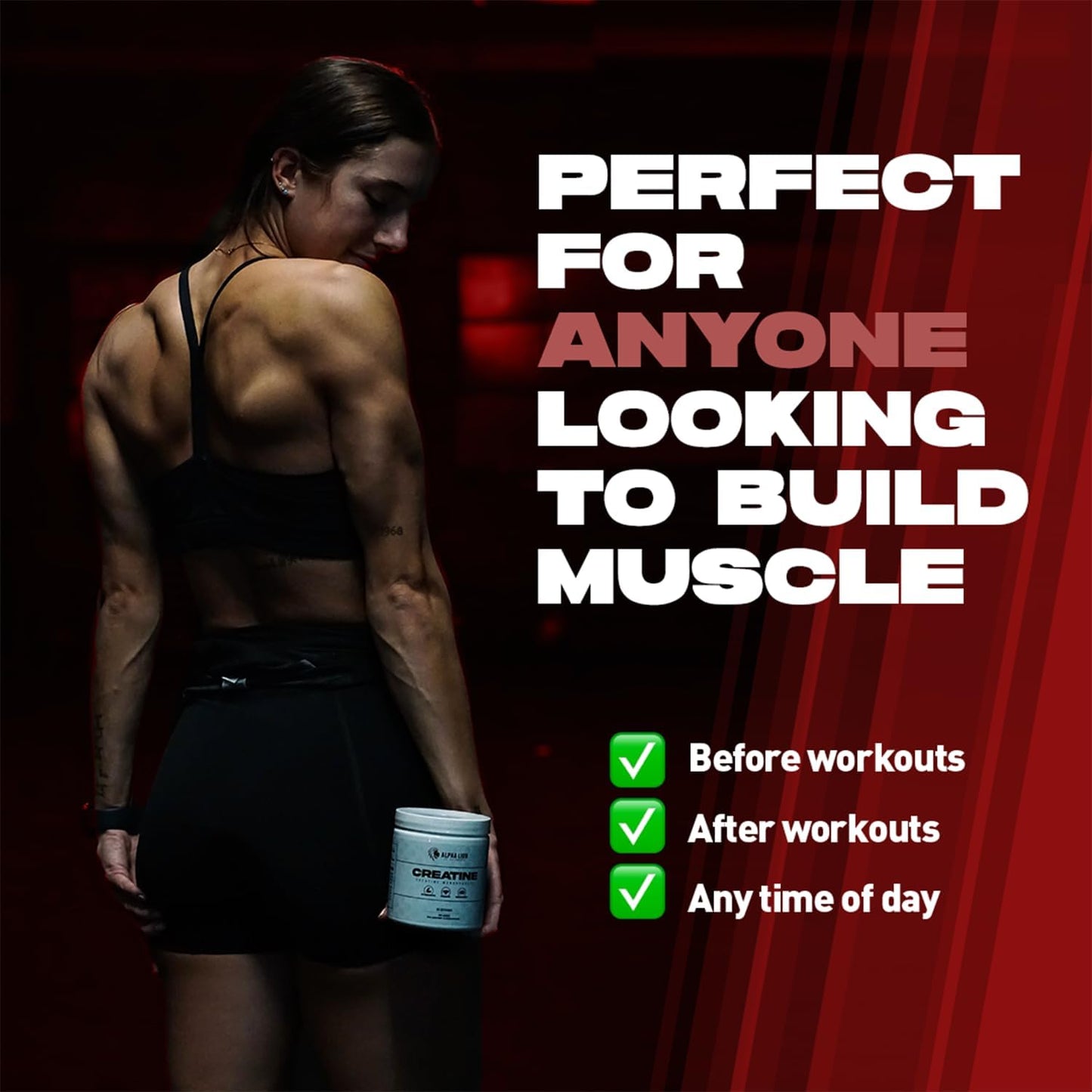 High Quality 5000mg Creatine Monohydrate Powder for Muscle Strength - Pure Supplement for Athletic Performance (60 Servings)