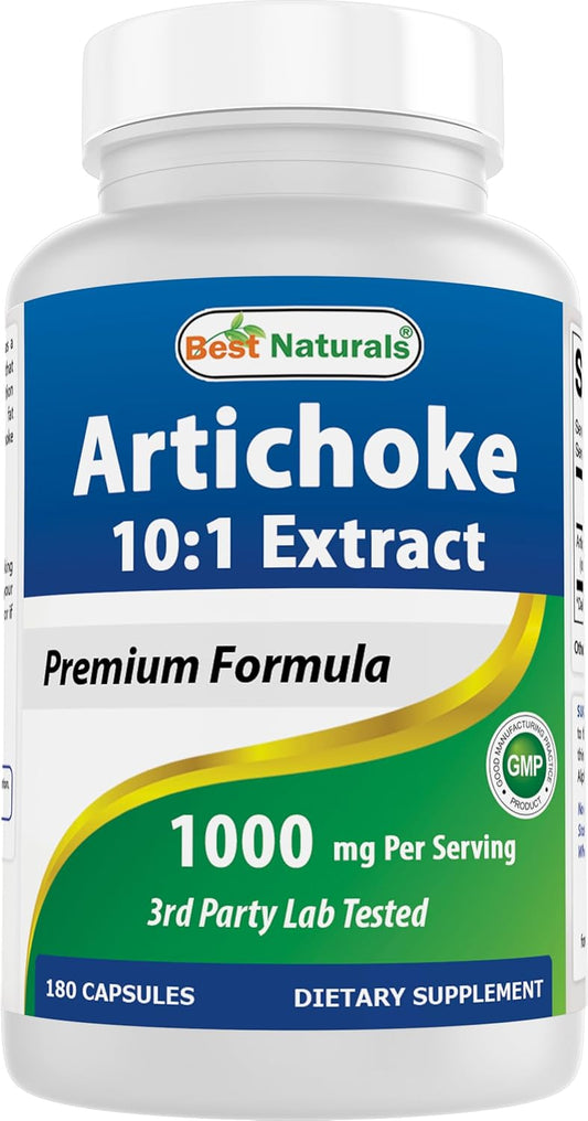 High-Quality Artichoke Extract 1000 mg - 180 Capsules - Certified by 3rd Party Lab Testing