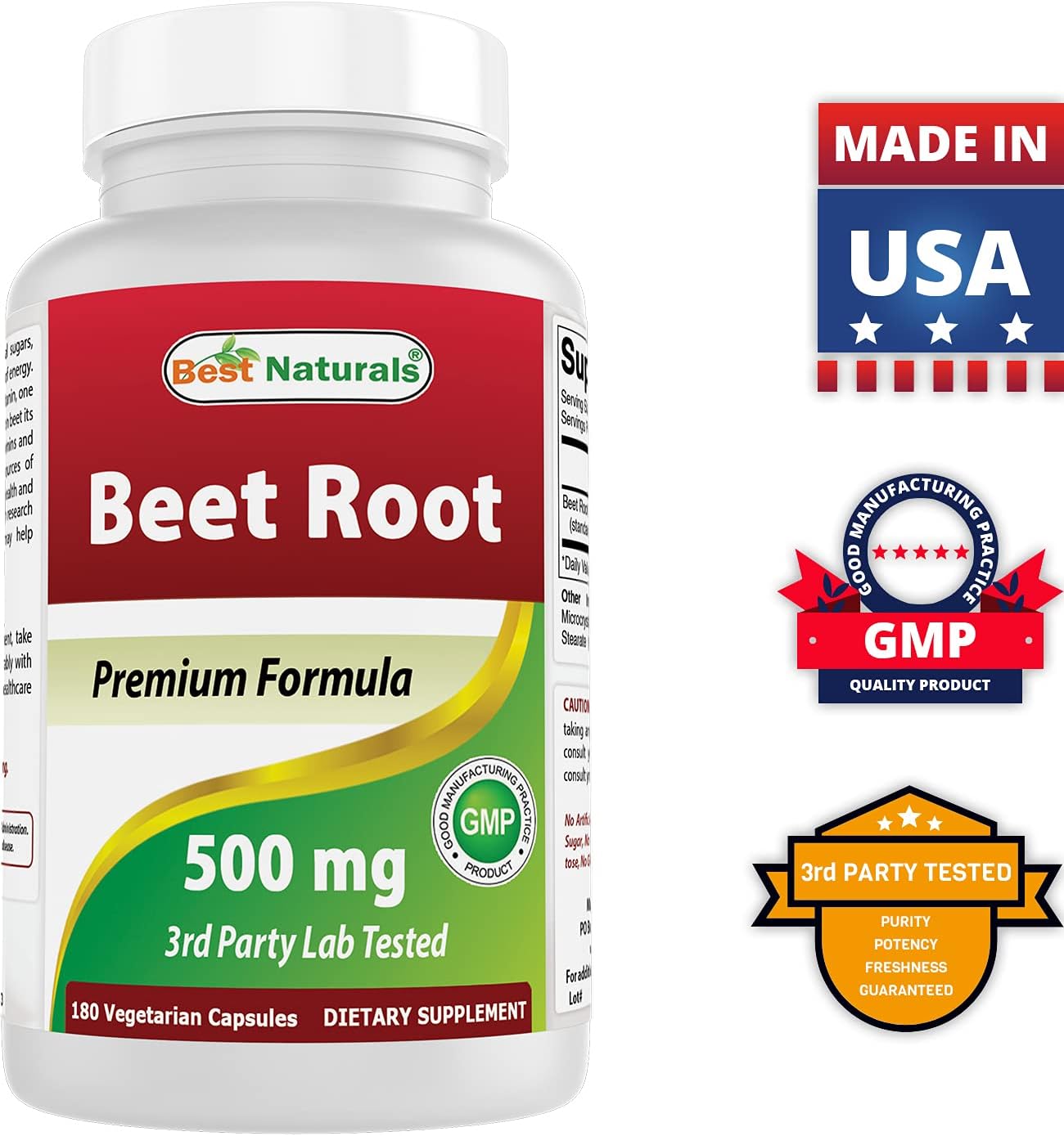 High-Quality Beet Root Powder & L-Carnitine Supplement - 500mg & 1000mg Vegan Capsules for Energy & Performance