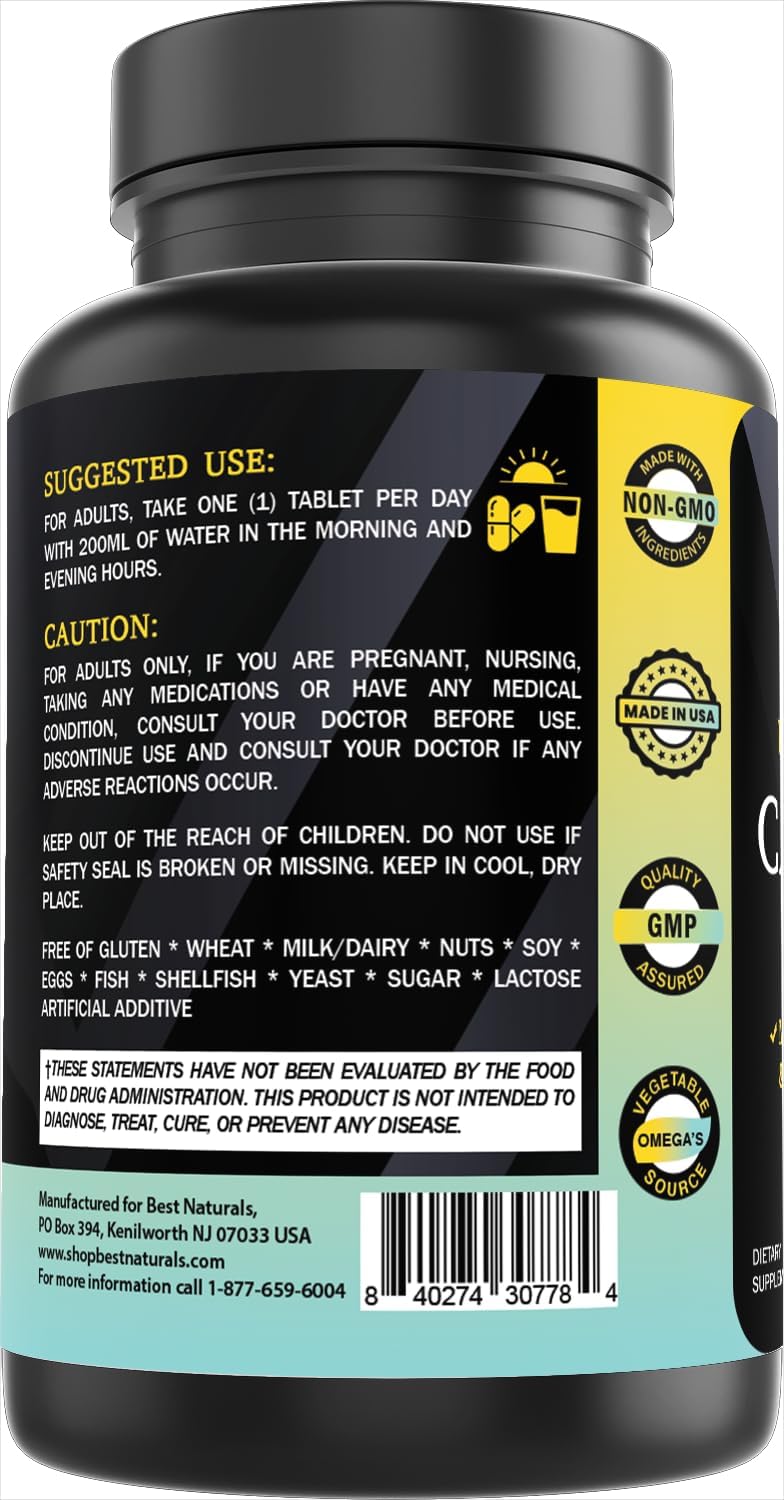 High Quality Calcium Supplement with Vitamin D3, K2, Magnesium - 90 Tablets with Digestive Enzymes, Probiotics, and Omega Blend for Optimal Absorption