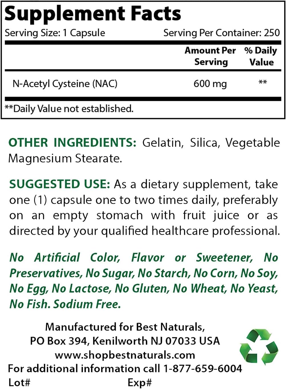 High-Quality Cinnamon 1000mg and NAC 600mg Supplement for Wellness