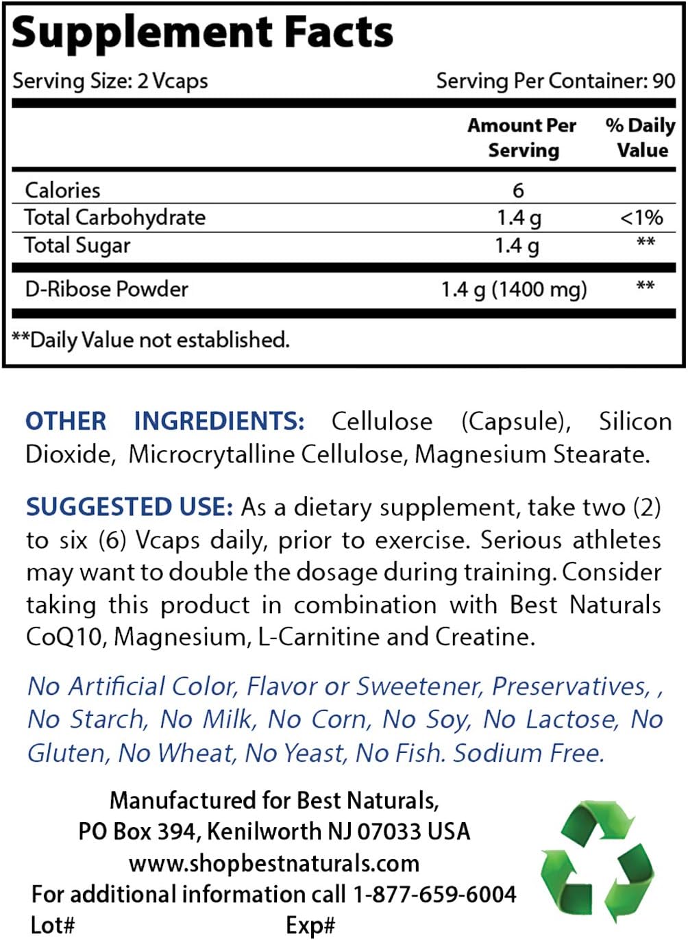 High-Quality D-Ribose Powder and Acetyl L-Carnitine Bundle - 1 Pound D-Ribose & 1000mg L-Carnitine for Optimal Performance and Energy Boost
