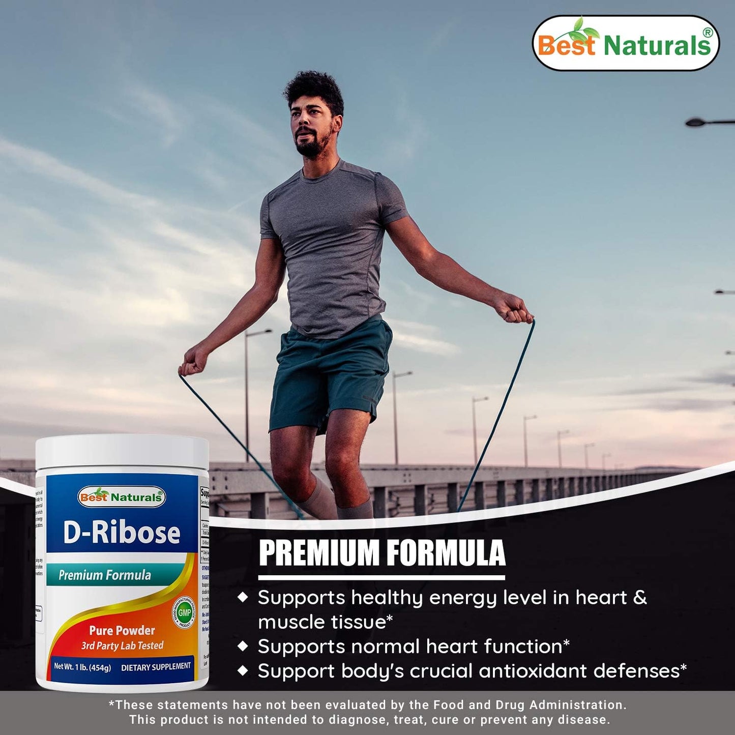 High-Quality D-Ribose Powder and Acetyl L-Carnitine Bundle - 1 Pound D-Ribose & 1000mg L-Carnitine for Optimal Performance and Energy Boost