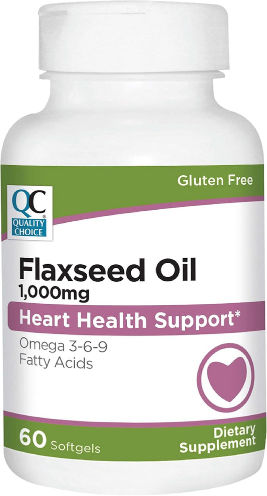 High-Quality Flaxseed Oil Softgels - 1,000 mg - Premium Choice