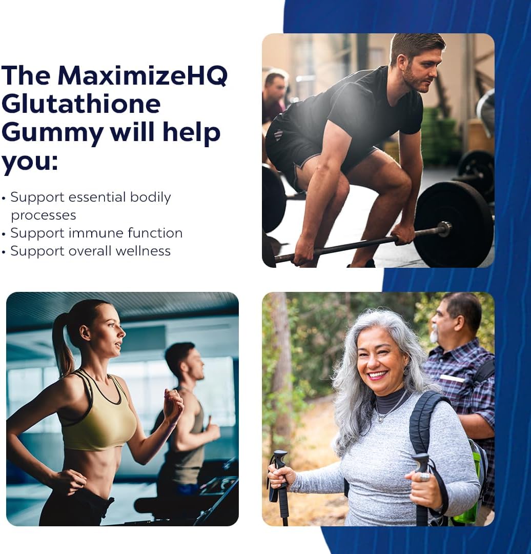High-Quality Glutathione Gummies with Time-Release Formula and Fruit Juice Extract - Gluten Free - Supports Vital Bodily Functions