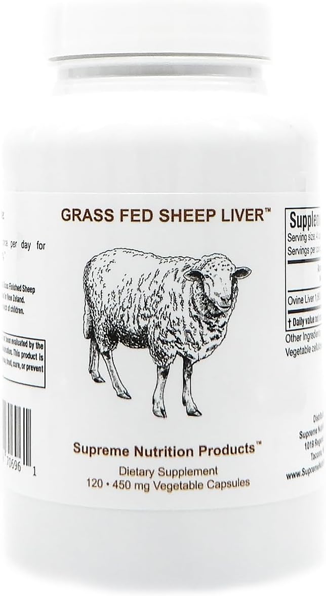 High-Quality Grass Fed Sheep Liver Capsules - 120 Pure Ovine Liver Capsules
