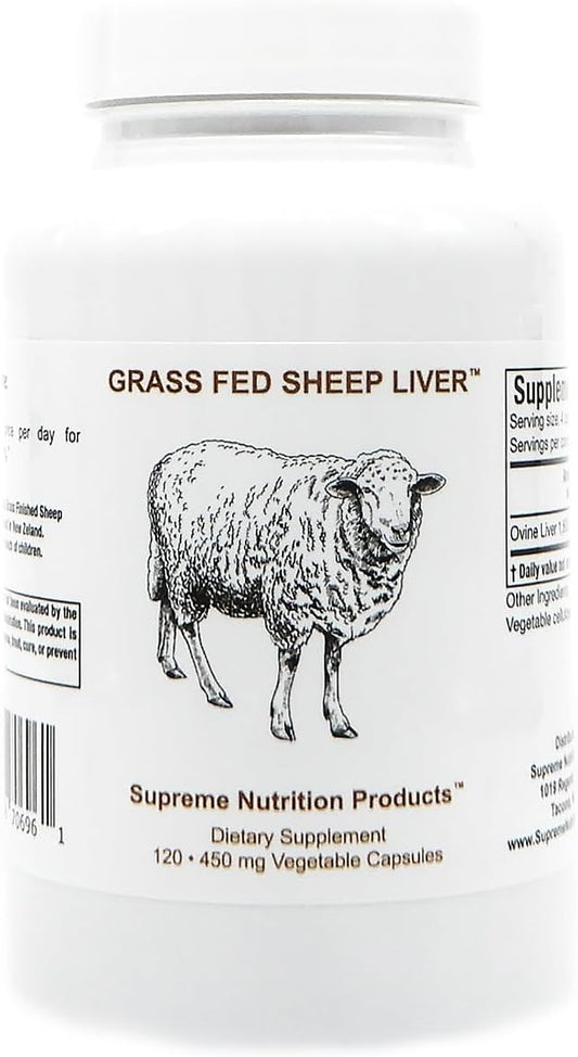 High-Quality Grass Fed Sheep Liver Capsules - 120 Pure Ovine Liver Capsules