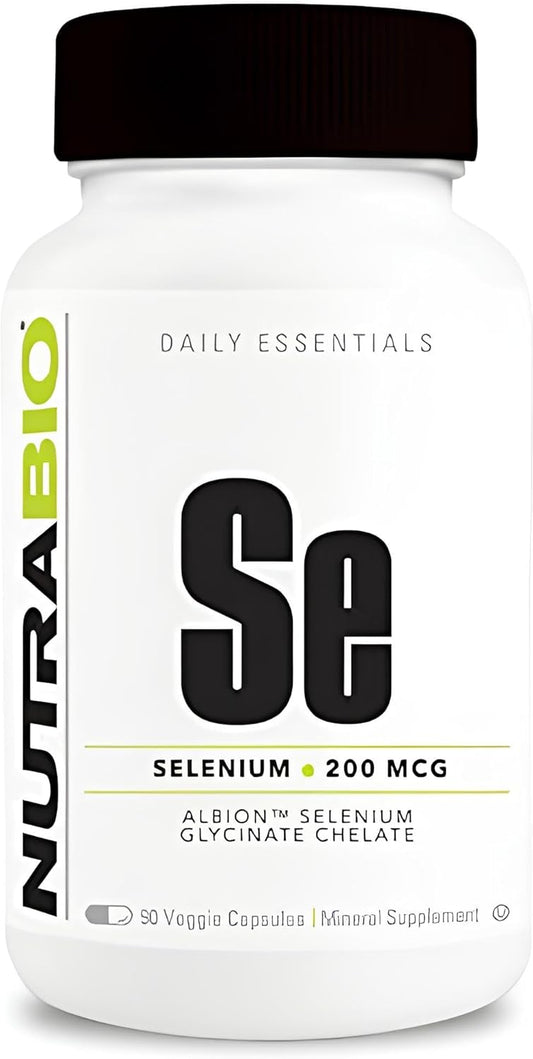 High-Quality NutraBio Selenium Supplement - 200mcg, 90 Veg Caps