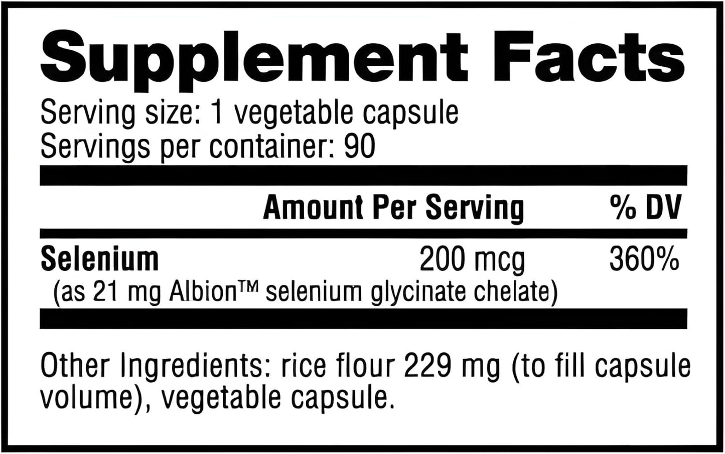 High-Quality NutraBio Selenium Supplement - 200mcg, 90 Veg Caps