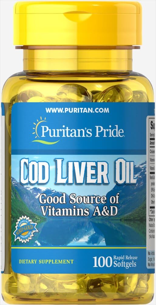High-Quality Puritan's Pride Cod Liver Oil Supplement - 415 mg
