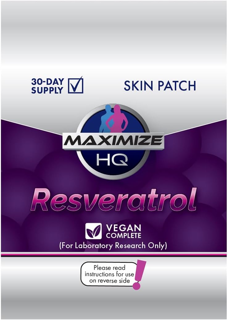 High-Quality Resveratrol Patches - 8 Hour Time-Release - Gluten-Free - Vegan Formula for Maximum Benefits