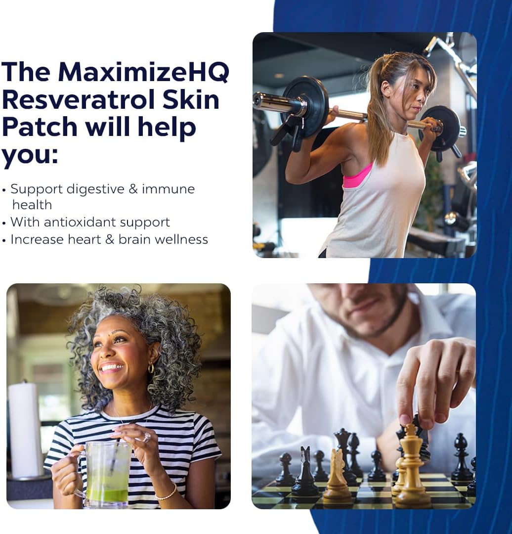 High-Quality Resveratrol Patches - 8 Hour Time-Release - Gluten-Free - Vegan Formula for Maximum Benefits