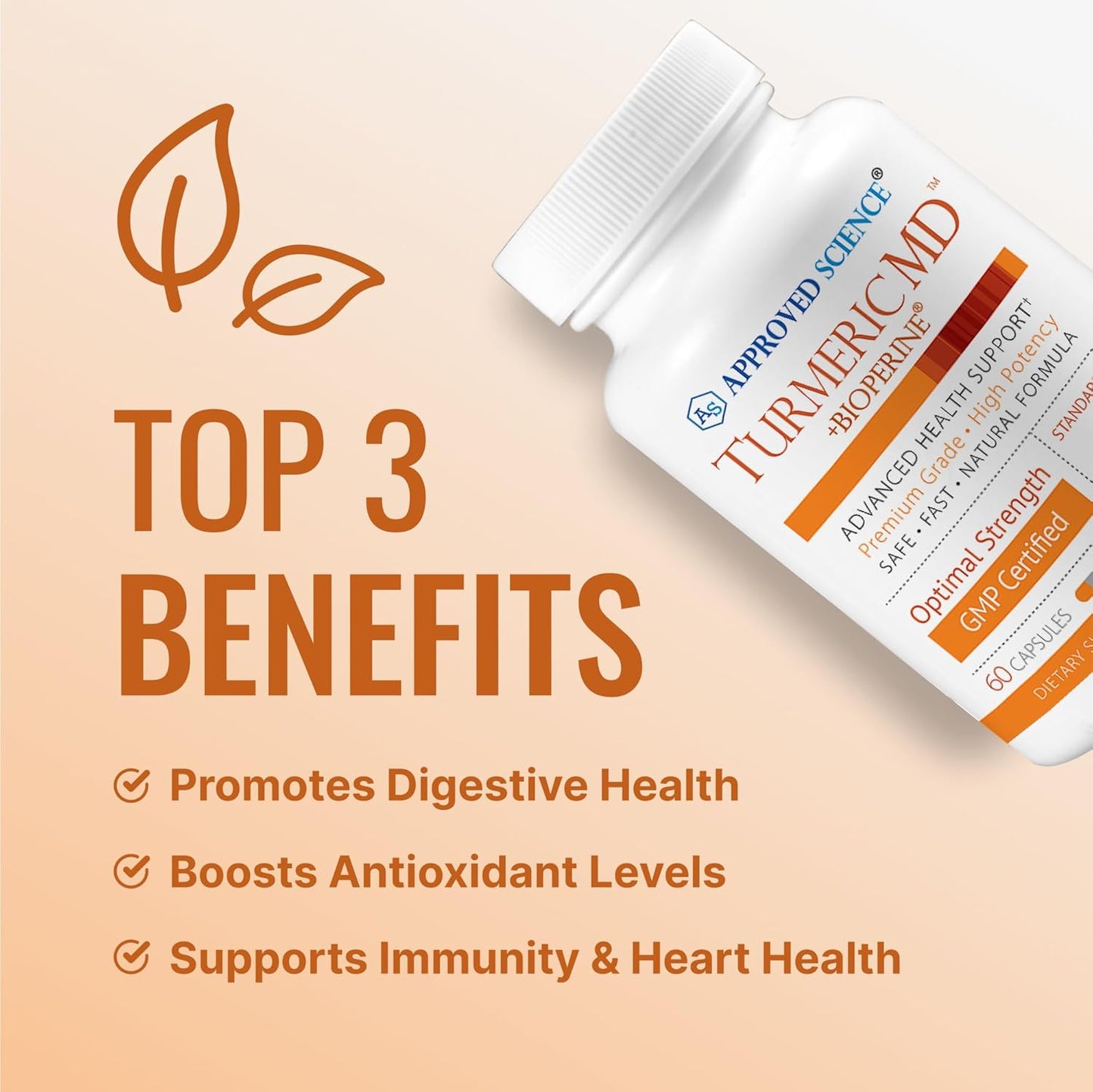 High-Quality Turmeric Supplement with BioPerine - 60 Capsules (1 Month Supply) - 95% Standardized Curcuminoids - Trusted Brand